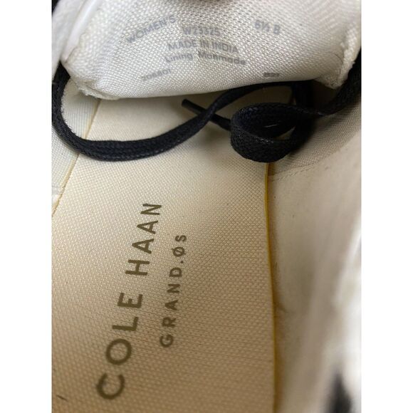COLE HAAN Grand Crosscourt Sneaker Womens 6.5 B BLACK & WHITE Zebra Calf Hair - Picture 11 of 11